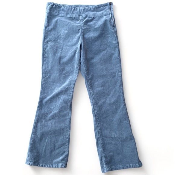 Free People Cotton Blend Light Blue-Grey Flare Pants - Size Small - Picture 1 of 10